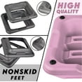 thumbnail image 3 of Yes4All Adjustable High Step Aerobic Platform, 16 in x 16 in, for Aerobic Step Exercises (Pink/ Grey), 3 of 7