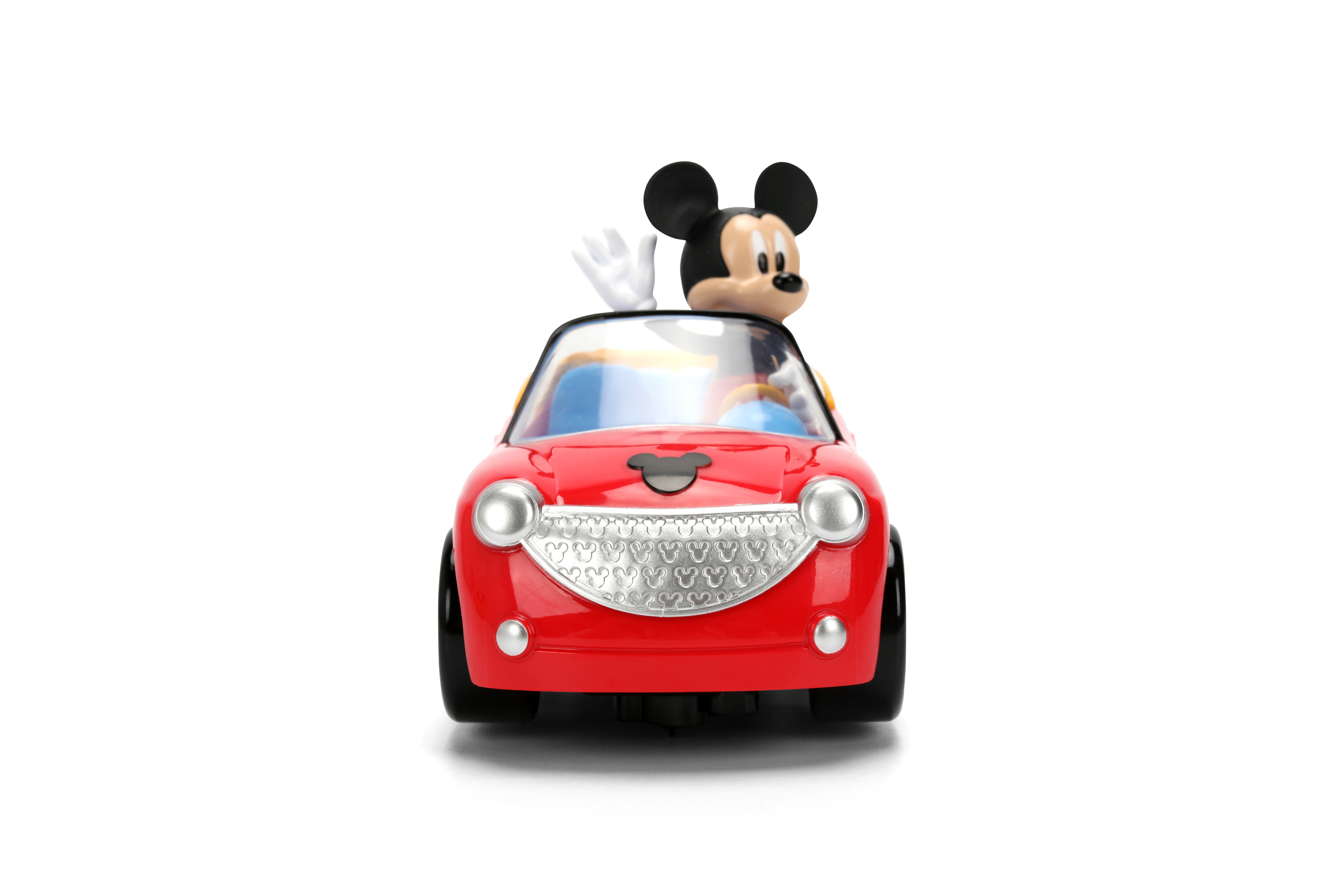 DISNEY MICKEY MOUSE ROADSTER RC CAR 1:32 SCALE REMOTE CONTROL VEHICLE WITH MICKEY FIGURE BY JADA TOYS