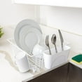 thumbnail image 3 of Petit égouttoir à vaisselle en fil chromé Mainstays - Blanc, 3 of 6