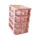 thumbnail image 3 of Organizador de escritorio con cajones transparentes, armario de almacenamiento, contenedor de escritorio versátil Rosa 4 Capas, 3 of 9
