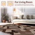 thumbnail image 2 of ODIKA 8' x 10' Machine Washable Non-Slip Area Rug, Geometric Diamond High Traffic Rug, Brown, 251047, 2 of 7