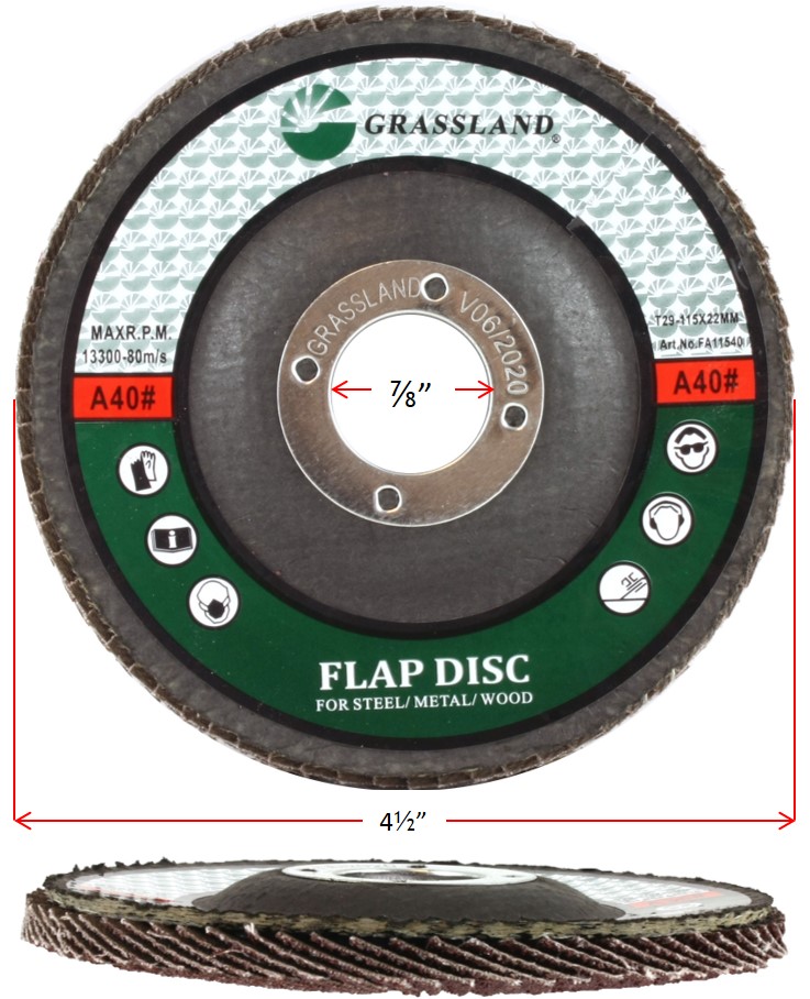 1 NEW 4-1//2/" 120 Grit Aluminum Oxide Flap Disc wood metal plastic