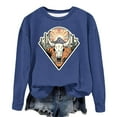 thumbnail image 2 of Hoodless Sweatshirt for Women Casual Printed Round Neck Long Sleeved Winter Pullover Hoodie, 2 of 4