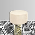 thumbnail image 3 of Abbracc Round Slip Covers Ottoman Slipcovers Spandex Removable Footstool Protect Covers Beige, 3 of 8
