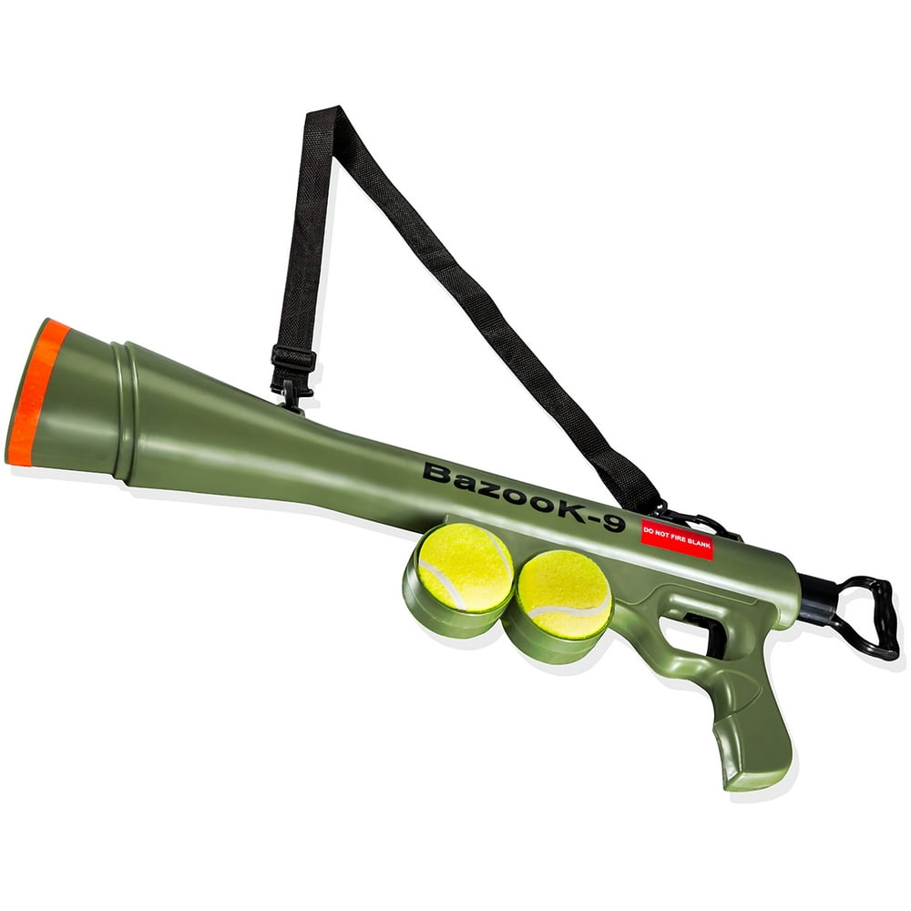 Paws & Pals Dog Toy BazooK9 Tennis Ball Launcher with 2 Dog Squeaky