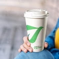 thumbnail image 7 of [25 Pack] 20 oz Compostable Paper Cups with White Dome Lids - Biodegradable Disposable White Paper Coffee Cups PLA Lined - Eco-friendly Hot and Cold Drinking Cups, 7 of 7