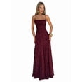thumbnail image 5 of Women'S Maxi Dresses Wedding Guest Dress A-Line Long Square Neck Backless Sling for Beach Wine Red L, 5 of 9