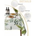 thumbnail image 5 of Green Leaves Rectangle Tablecloth, Summer Botanical Farmhouse Watercolor Leaf Waterproof & StainResistant Tablecloth, Washable Oil-proof Table Cover for Dining/Party/Wedding/Camping/Buffet 60x120 In, 5 of 9