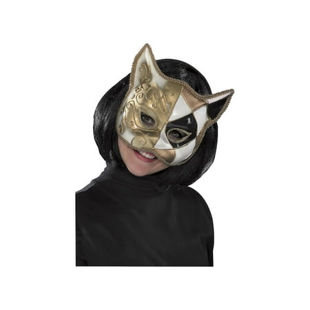 Domino Cat Venetian Mask Rubies 4275