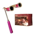thumbnail image 1 of HQRP Opera Glasses Rose / Pink-pearl with Gold Trim w/ Crystal Clear Optic (CCO), Reading Light, Extendable Handle, 1 of 7
