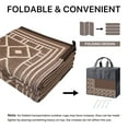 thumbnail image 4 of DEORAB 6'x9' Outdoor Rugs Waterproof Patio Reversible Plastic Carpet Camping Outside Mat,Coffee & Brown, 4 of 9