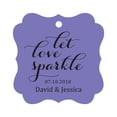 thumbnail image 1 of Darling Souvenir Personnalisé Laissez l'Amour Pétiller Mariage Accrocher Tags Cadre Fantaisie Personnalisé Papier Tags -Lavande-100 Tags, 1 of 1