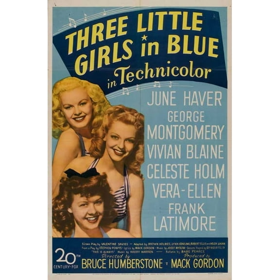 Three Little Girls in Blue Movie Poster (11 x 17)