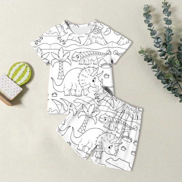 WEAIXIMIUNG Baby Stuff For Newborns Kids DIY Easter Print T Shirt And Shorts Set Easter Outfit For Boys And Girls For Spring Celebrations 100