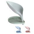 thumbnail image 3 of ziyahi Portable Soap Rack Leaf Shape Soap Cleaning Sponge Holder Drain Box Soap Drying Stand Rack with Suction Cups Soap Storage Box pink 1Set, 3 of 6