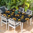 thumbnail image 2 of Black Yellow Sunflower Table Cloths for 6 Foot Rectangle Tables, Summer Botanical Farmhouse Floral Patio Waterproof Elastic Fitted Tablecloths, Washable Rectangular Table Cover for Camping, 2 of 8