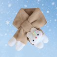 thumbnail image 4 of BXJX Girls Plush Scarf, Lightweight Thermal Thick Casual Neck Warmer for Winter Khaki Size Free Size, 4 of 6