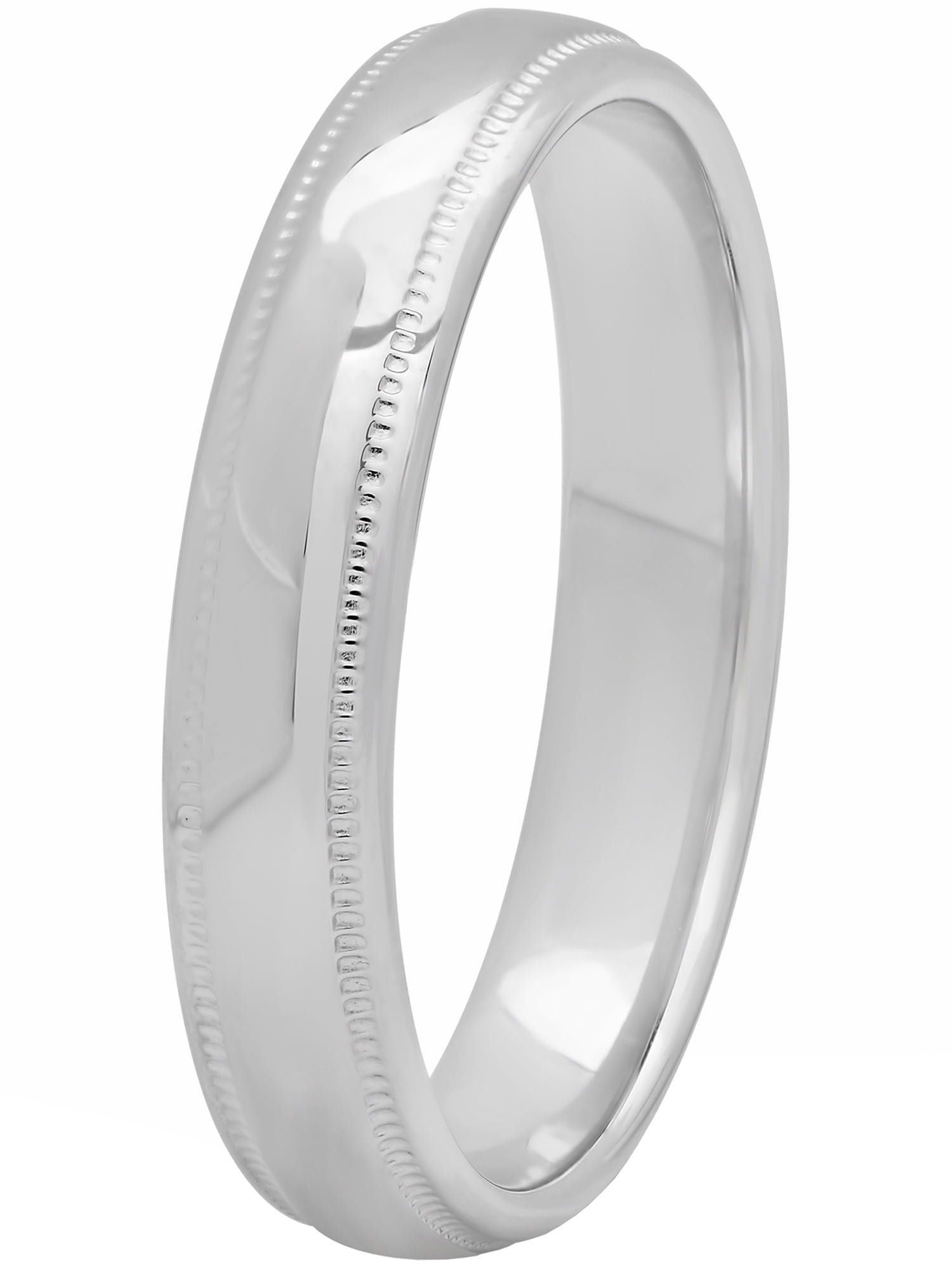 Men's High-Polish 925 Sterling Silver Wedding Ring, 4mm - Walmart.com