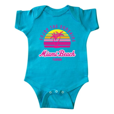 

Inktastic Summer Enjoy the Sunshine Miami Beach Florida in Pink Gift Baby Boy or Baby Girl Bodysuit