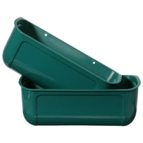 PBPBOX 2Pcs Durable Dark Green Livestock Feed Bucket with Smooth Surface and Rustproof Material