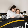 thumbnail image 5 of Homewish Sport Cheerleading 2pcs Bedding Comforter Set For Kids Children Teens Girls,Geometric Stripes Twin Comforter Sets,Girly Dreamy Dance Breathable Bedding Set,Luxury Bedroom Decor,Reversible, 5 of 8