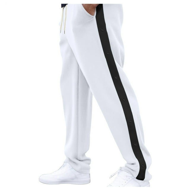 Men's Casual Patchwork Sweatpants Comfortable Drawstring Sportswear Trousers With Multiple Pockets For Everyday Wear