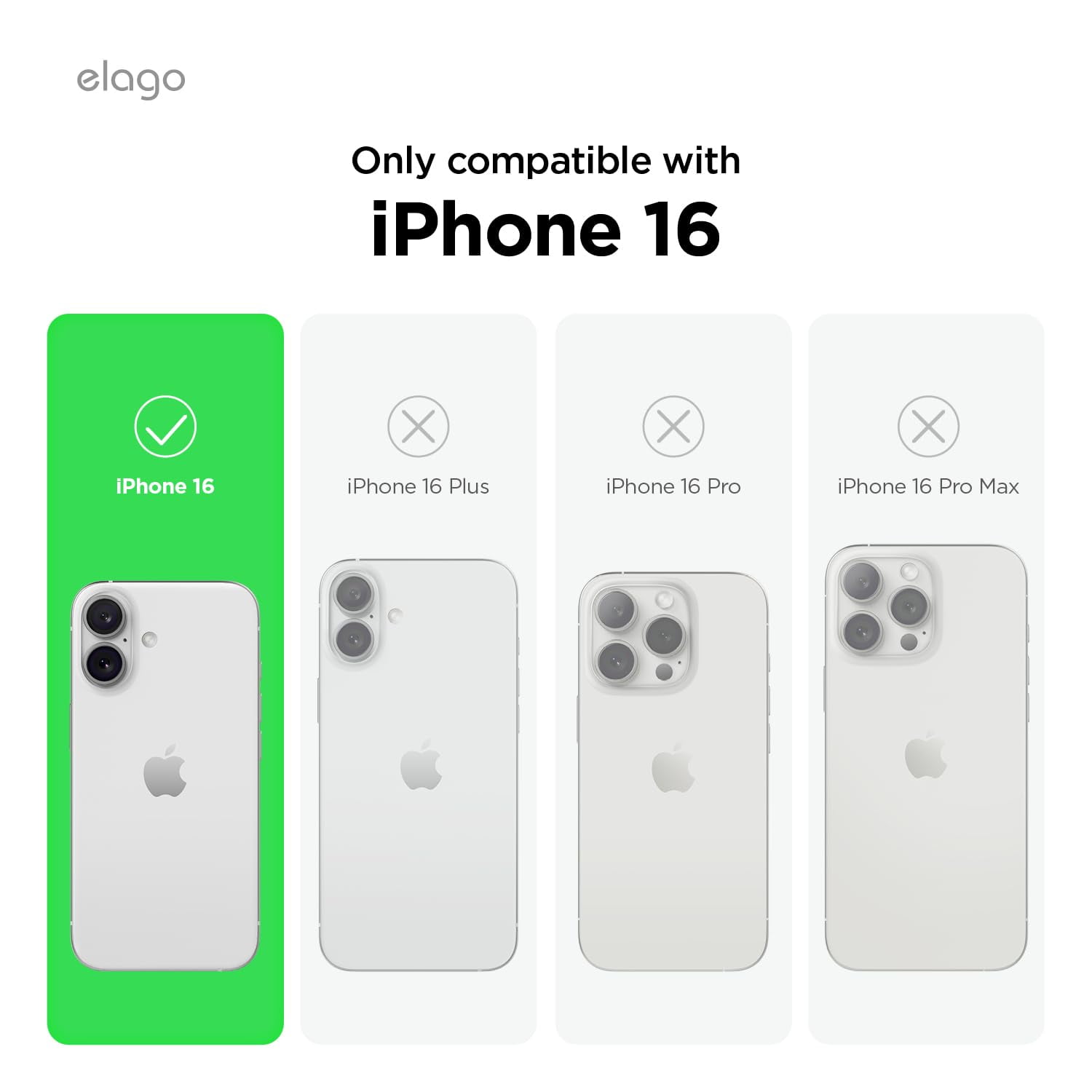 elago Magnetic Silicone Case Compatible with iPhone 16 Case 6.1 Inch Compatible with All MagSafe Accessories - Built-in Magnets, Soft Grip Silicone, Shockproof [Jean Indigo]