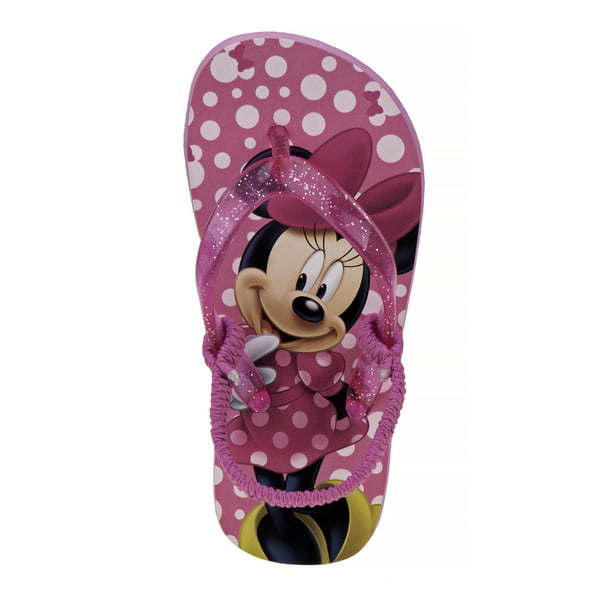 Josmo - Disney Minnie Mouse Character Beach Flip Flops with Back Strap ...