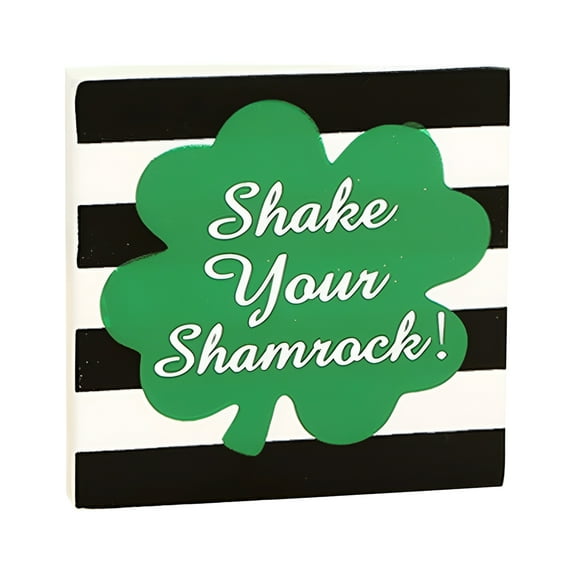 LAMIRO St. Patrick'S Day Table Wooden Table Top Decorations for Holiday Home Party Decorations B