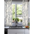 thumbnail image 2 of Navy Blue Leaves Sheer Curtains 45 Inch Length 2 Panels Set for Living Room/Bedroom, Vintage Summer Botanical Farmhouse Rustic Kitchen Curtains Grommet Semi-Sheer Curtains Window Treatments 42"x45"x2, 2 of 7
