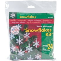 The Beadery Holiday Beaded Ornament Kit-Mini Snowflakes 2" Makes 24