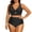 A-Black209, variant on 2 Piece Swimsuits For Women Plus Size Bikini Set High Waisted Tummy Control Bathing Suits Cross-Back V Neck Comfy Beachwear