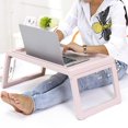 thumbnail image 3 of HLONKFoldable Bed Table Folding Breakfast Bed Desk Table Computer Laptop Holder for Home Bedroom(Pink), 3 of 8