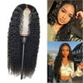 thumbnail image 1 of Peruvian Curly Human Hair Wig Glueless Lace Front Human Hair, 1 of 6