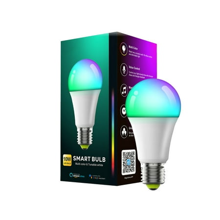 

wrea RGB Smart Bulb Voice Control Dual Modes Light Dimmable E27 WiFi With Timing Function LED Bulb Lamp For Home Bedroom