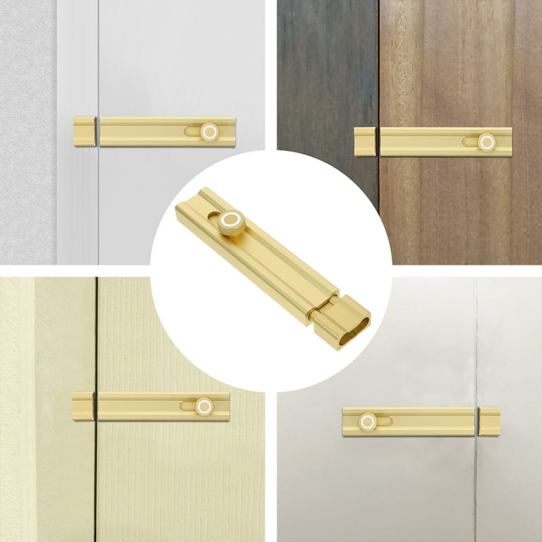 OATIPHO No Drill Golden Door Bolt Lock Adhesive for Sliding and