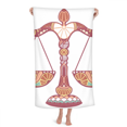 thumbnail image 1 of Libra Constellation Zodiac Symbol Hand Towel Bath Facecloth Soft Cotton Washcloth, 1 of 4