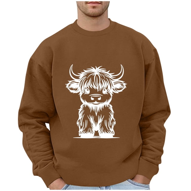 Blusas y camisas de manga larga con cuello redondo para hombre, estilo casual, con estampado de moda, de poliéster.