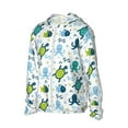 thumbnail image 2 of Fotbe Cartoon Sea Creatures Men's Women's UPF 50+ Sun Protection Jacket Hooded Cooling Shirt with Pockets Hiking Outdoor Performance-Medium, 2 of 9