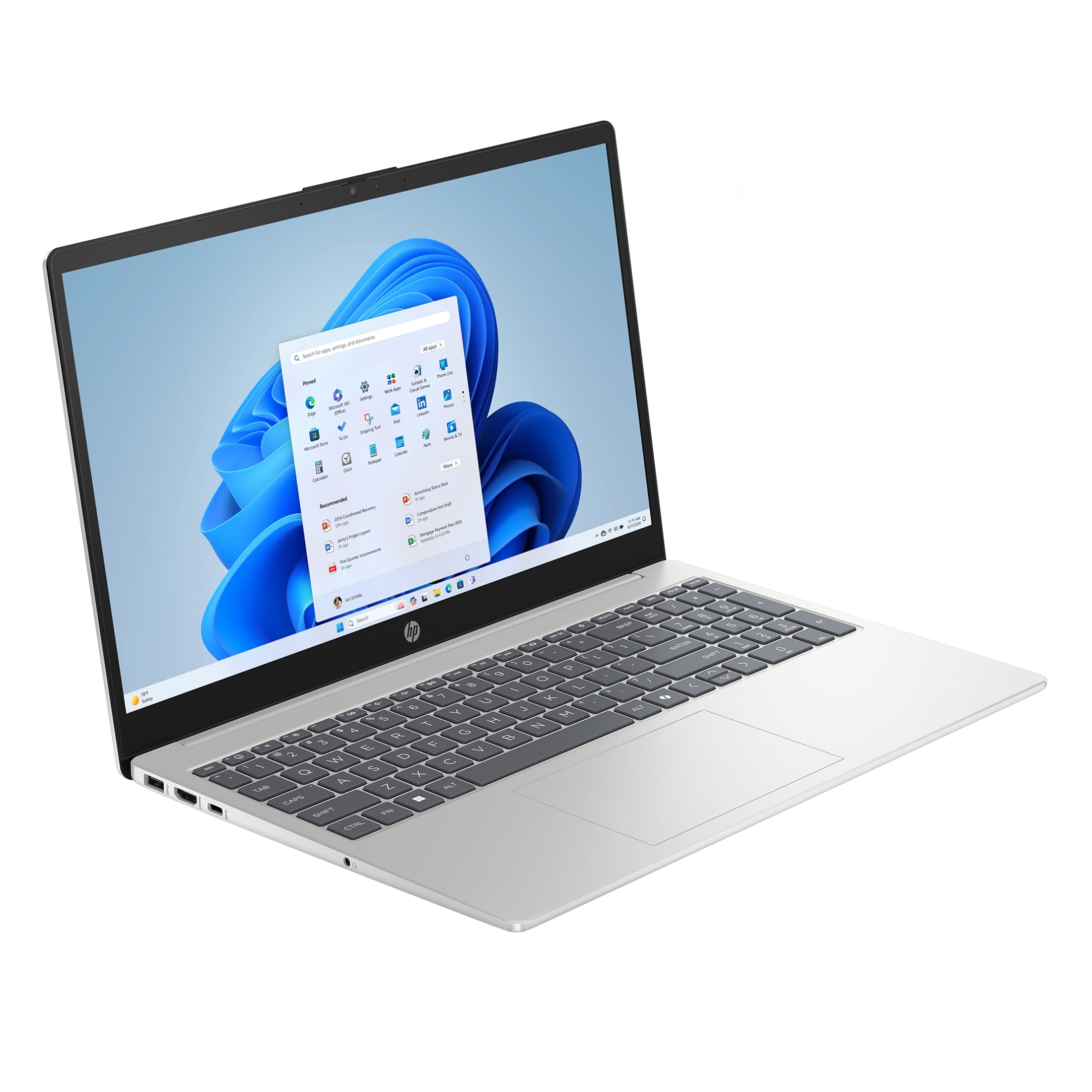 HP 15.6 inch Windows Touch Laptop Intel Core i5-1334U 8GB RAM 512GB SSD Natural Silver