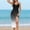 Black, variant on Women's Plus Size Swim Skirt Cover Up Long Beach Swimsuit Bikini Coverup