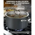 thumbnail image 4 of Cooks Standard Classic 7-Quart Stock Pot Dutch Oven Casserole with Glass Lid, Hard Anodized Nonstick Stockpot, Not Induction, Black, 4 of 7