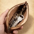 thumbnail image 5 of Vjnyvs Leather Coin Purse, Small Wallet with Zipper, Compact Money Pouch for Change, Keys, Credit Cards, Gifts for Men Women, 5 of 7