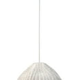 thumbnail image 3 of Pendant with Hand Woven Rattan Shade and Cord, White- Saltoro Sherpi, 3 of 5