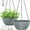 Gray, variant on Fabulas 2 Pack Hanging Planter Pots for Plants Outdoor Indoor, 9 inch Hanging Plant Pot Plastic Flower Pots with Drainage Holes Ceiling Hooks