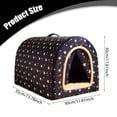 thumbnail image 5 of Cama cueva para gatos con 2 formas de uso. Casita reutilizable con base antideslizante para perros y mascotas. Ideal para cachorros, perros pequeños y Estrella, 5 of 5
