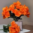 thumbnail image 1 of Efavormart 84 Artificial Open Roses for DIY Wedding Bouquets Centerpieces Arrangements Party Home Wholesale Supplies - Orange, 1 of 6
