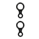 thumbnail image 1 of Descensor de escalada Yuarrent Cuesta abajo Rappel Rescate Ocho anillos Cuerda Rigging Protector Negro 2piezas, 1 of 5