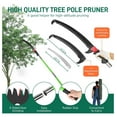 Manual Pole Saw, 26 Feet Extendable Tree Pruner with Knives and Storage Pocket, Sharp Steel