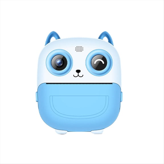 Kid Camera Printer Portable Thermal Instant Print Photo Kids Digital 2.4inch HD Dual Cameras Video Toy Gifts Blue